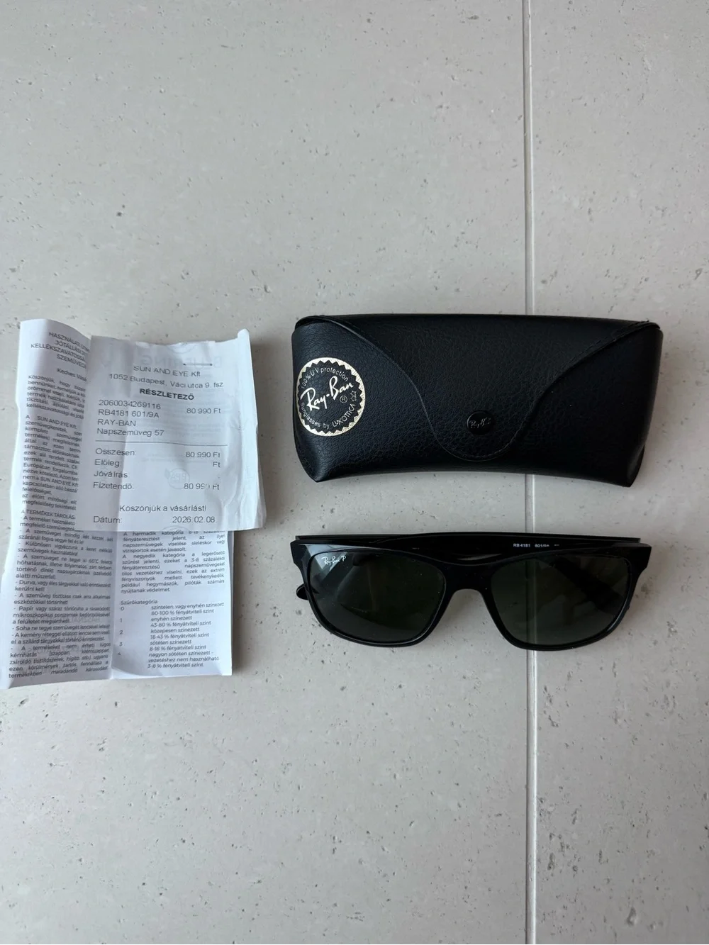 Men’s Ray-Ban Black Frame RB4181